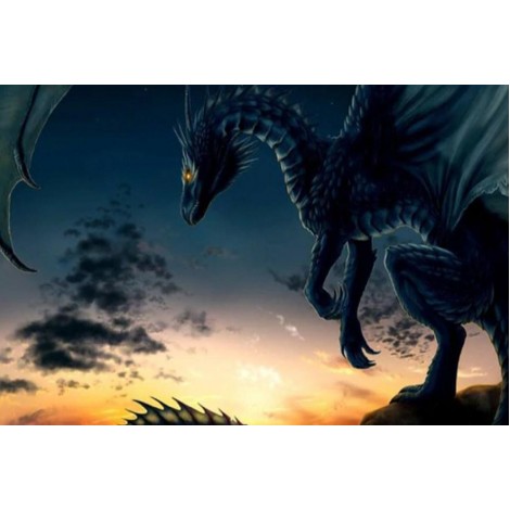 Giant Blue Dragon - Paint by Diamonds