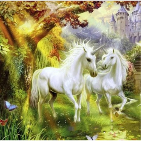 Unicorns Pair - Diamond Painting Kit