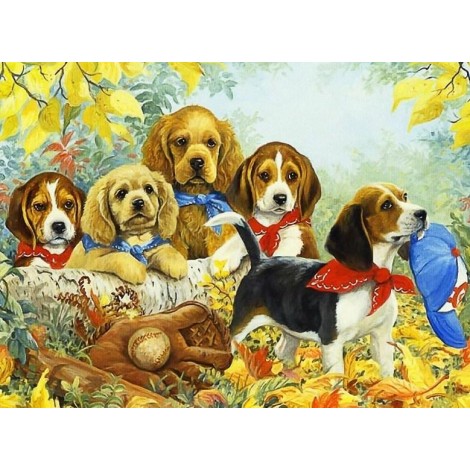Group of Dogs - Diamond Painting Kit