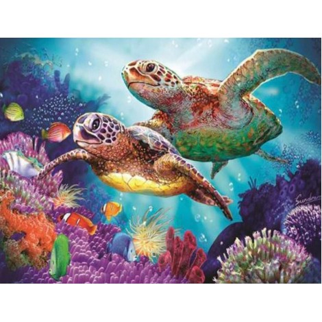 Turtles Pair - Paint by Diamonds