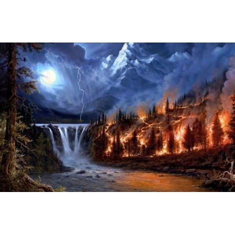 Forest Fire - Paint by Diamonds