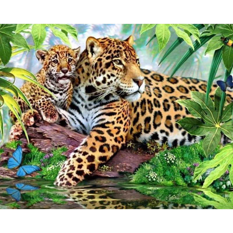 Jaguar with Baby Dia...