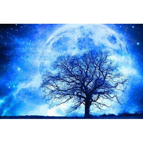 Moonlight Tree - Diamond Painting Kit