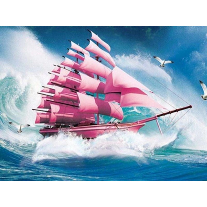Pink Sailboat in the...