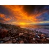 Seaside Rocks & Setting Sun