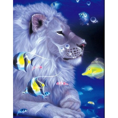 Amazing Lion & Fish Art Diamond Painting