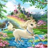 Baby Unicorn & Castle in Fantasy Land