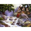 Waterfall & Beautiful House