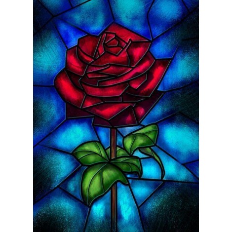 Stained Glass Rose DIY Diamond Painting