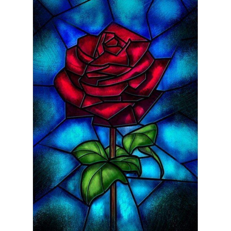 Stained Glass Rose D...