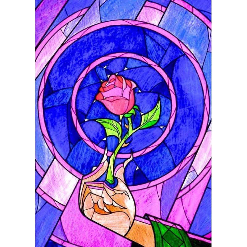 Stained Glass Rose A...