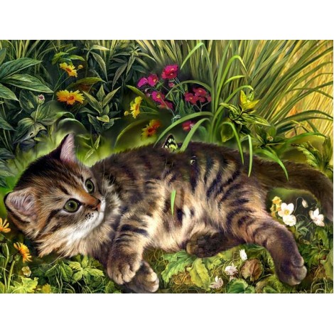Garden Cat - Paint by Diamonds