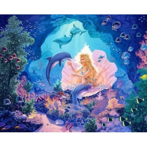 Mermaid Queen & Dolphins