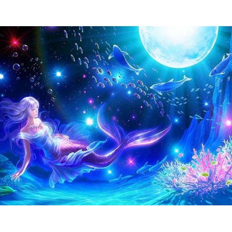 Mermaid Underwater  - Paint by Diamonds