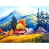 Mountains & Houses - Diamond Painting Kit