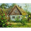 Beautiful Hut & Flowers Diamond Painting