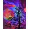 Colorful Galaxy & Barren Trees