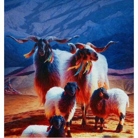 Goat Family - Paint with Diamonds