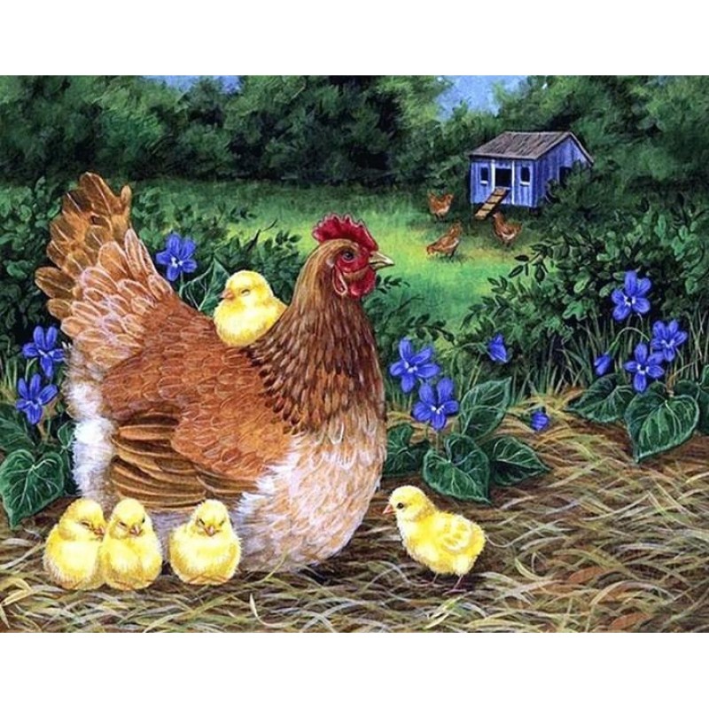 Mother Hen with Litt...
