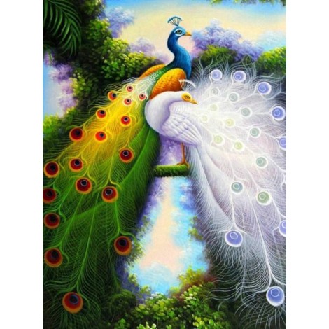Attractive Peacocks - Diamond Painting Kit