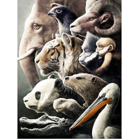 Pelican & Herd of Animals