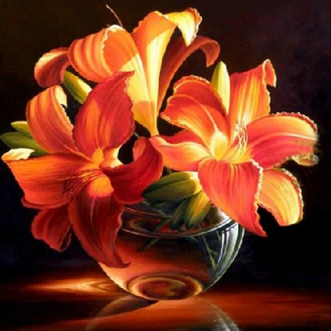 Beautiful Lilly Flowers Diamond Painting