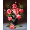 Black Vase & Pink Roses