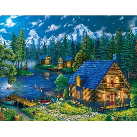 Lake Forest Cabin DIY Painting Kit