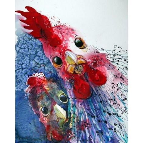 Chicken Art - Paint by Diamonds