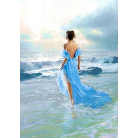 Lady Walking in Water