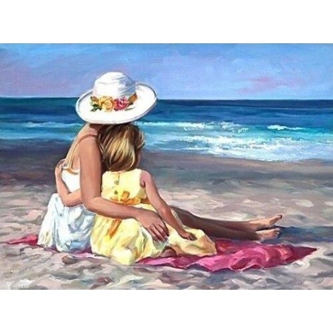 Girl & Mother on the Beach