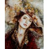 Girl in Beautiful Hat - Paint with Diamonds