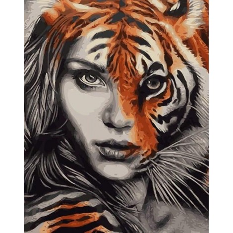 Tiger Lady - Diamond Painting Kit