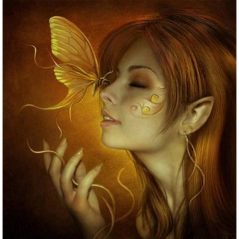 Butterfly Girl - Paint by Diamonds