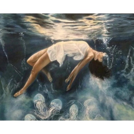 Girl Floating in Water