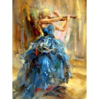 Girl Playing Violin &...