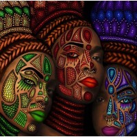 African Tribe Women Face ...