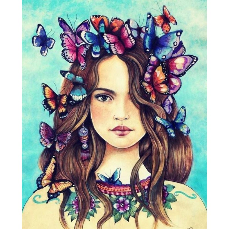 Butterflies on her M...