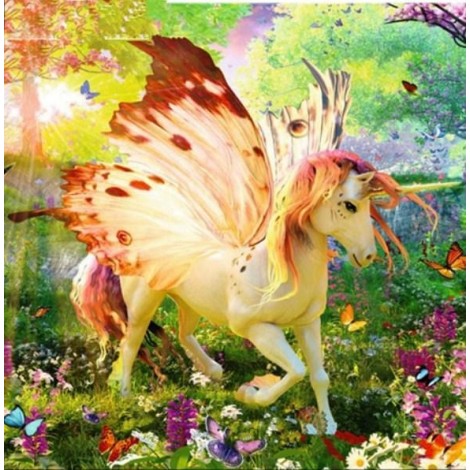 Unicorn Butterfly - Diamond Painting Kit
