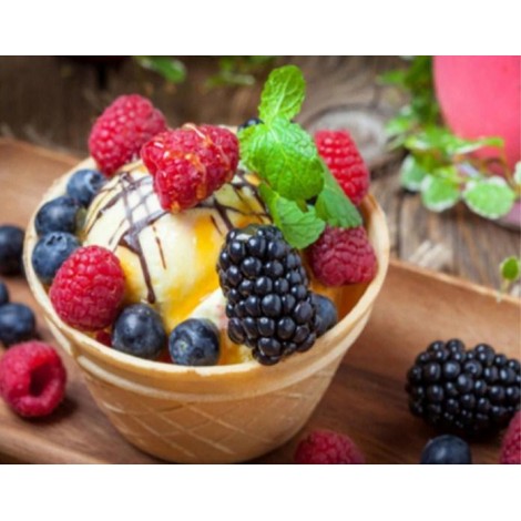 Ice Cream Cup & Berries