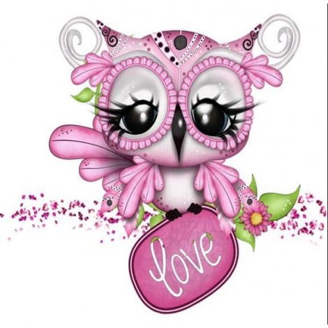 Love Owl Cartoon Diamond Painting