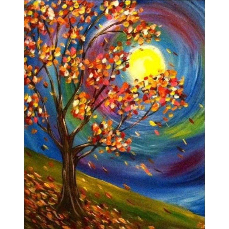 Fall Moon - paint by...