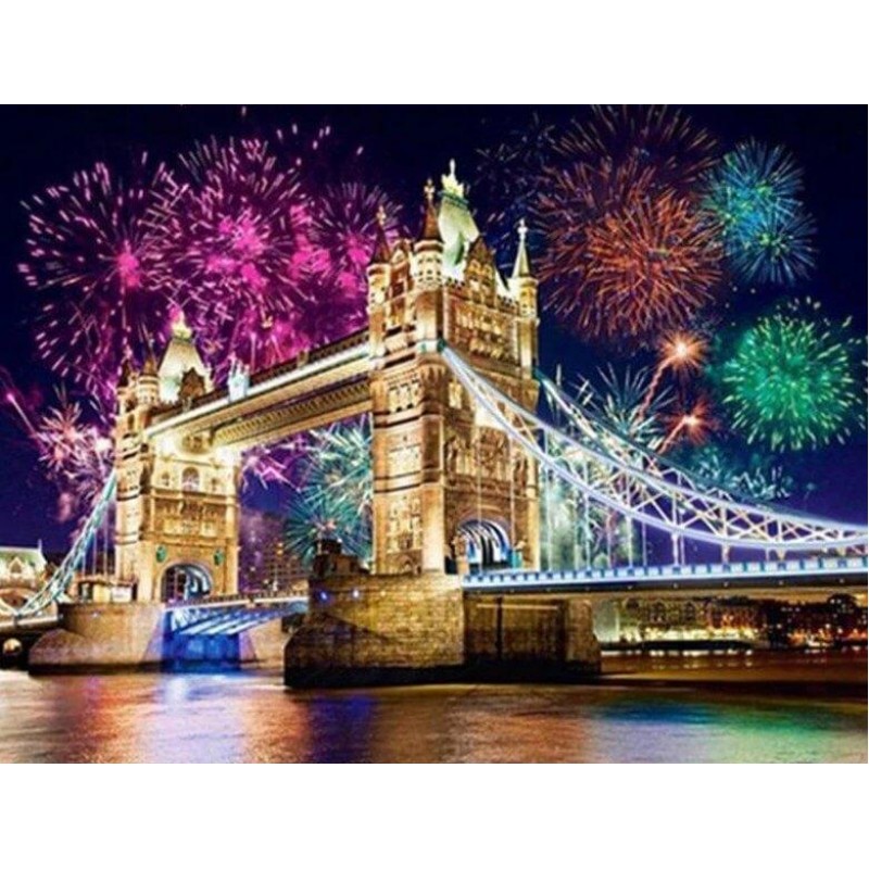 Fire Works on Bridge