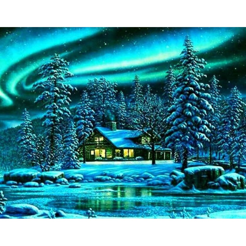 Log Cabin in the Sno...