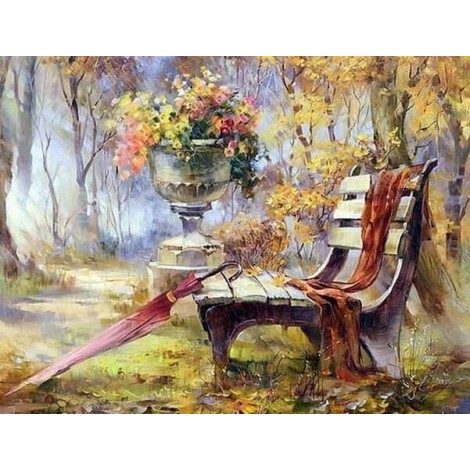 A Bench in Garden Painting Kit
