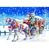 Santa Claus in a Carriage with Horses