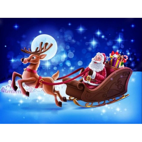 Santa Claus Sitting In Sleigh
