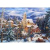 Sledding to Town Christmas Painting