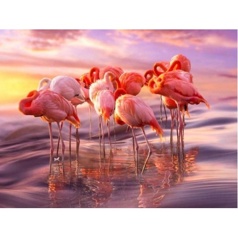 Flamingos Group - Paint by Diamonds