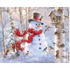 Snow Man & Bird House Diamond Painting